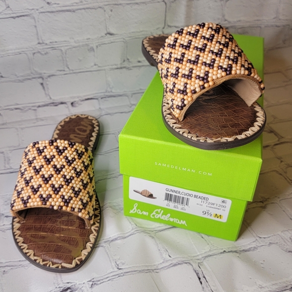 Sam Edelman Gunner Cuoio Beaded 9.5 M Brown - Picture 5 of 5